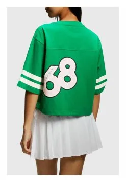 ESPRIT CROPPED COLLEGE MIT LOGO - Printtipaita