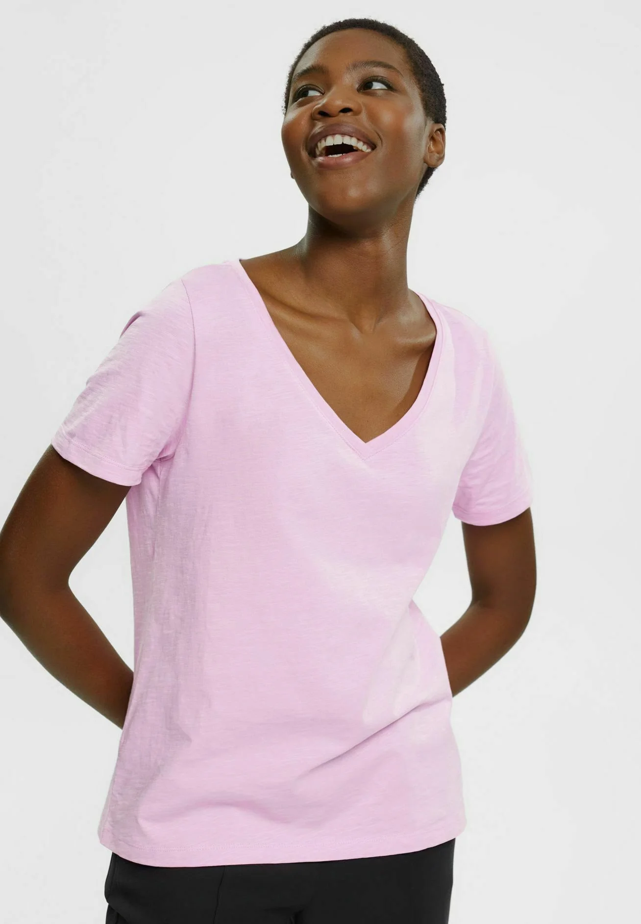 Edc By Esprit SLUB V-NECK - T-paita 7 Edc By Esprit SLUB V-NECK - T-paita - Image 5