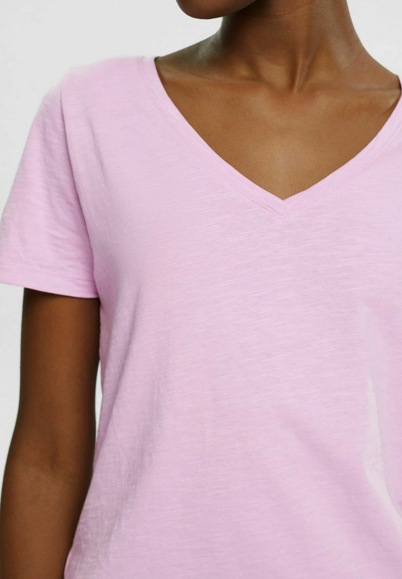 Edc By Esprit SLUB V-NECK - T-paita 6 Edc By Esprit SLUB V-NECK - T-paita - Image 4