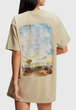 ESPRIT MIT DIGITALEM LANDSCHAFTS-PRINT HINTEN - Trikoomekko