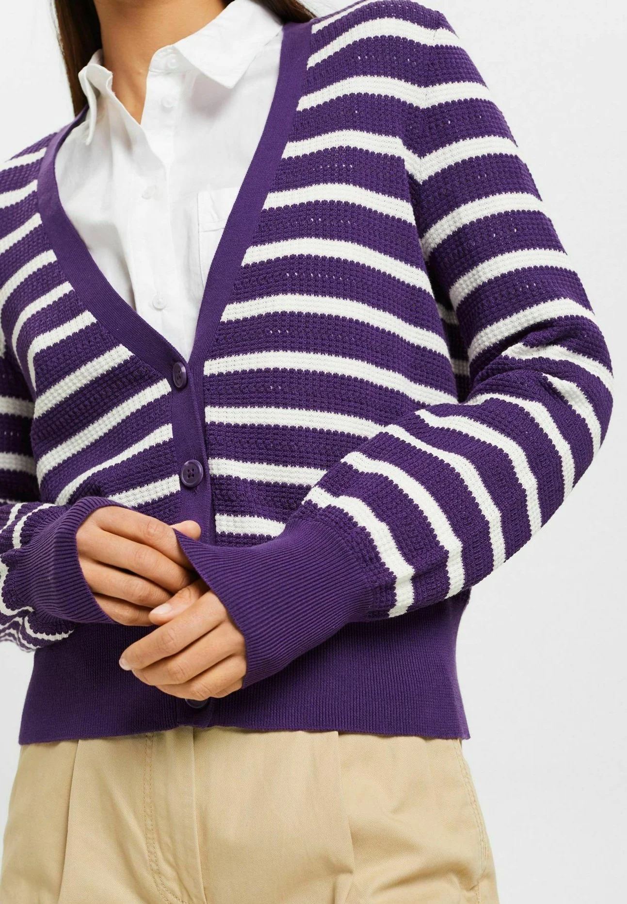 Edc By Esprit GESTREIFTER - Neuletakki 6 Edc By Esprit GESTREIFTER - Neuletakki - Image 4