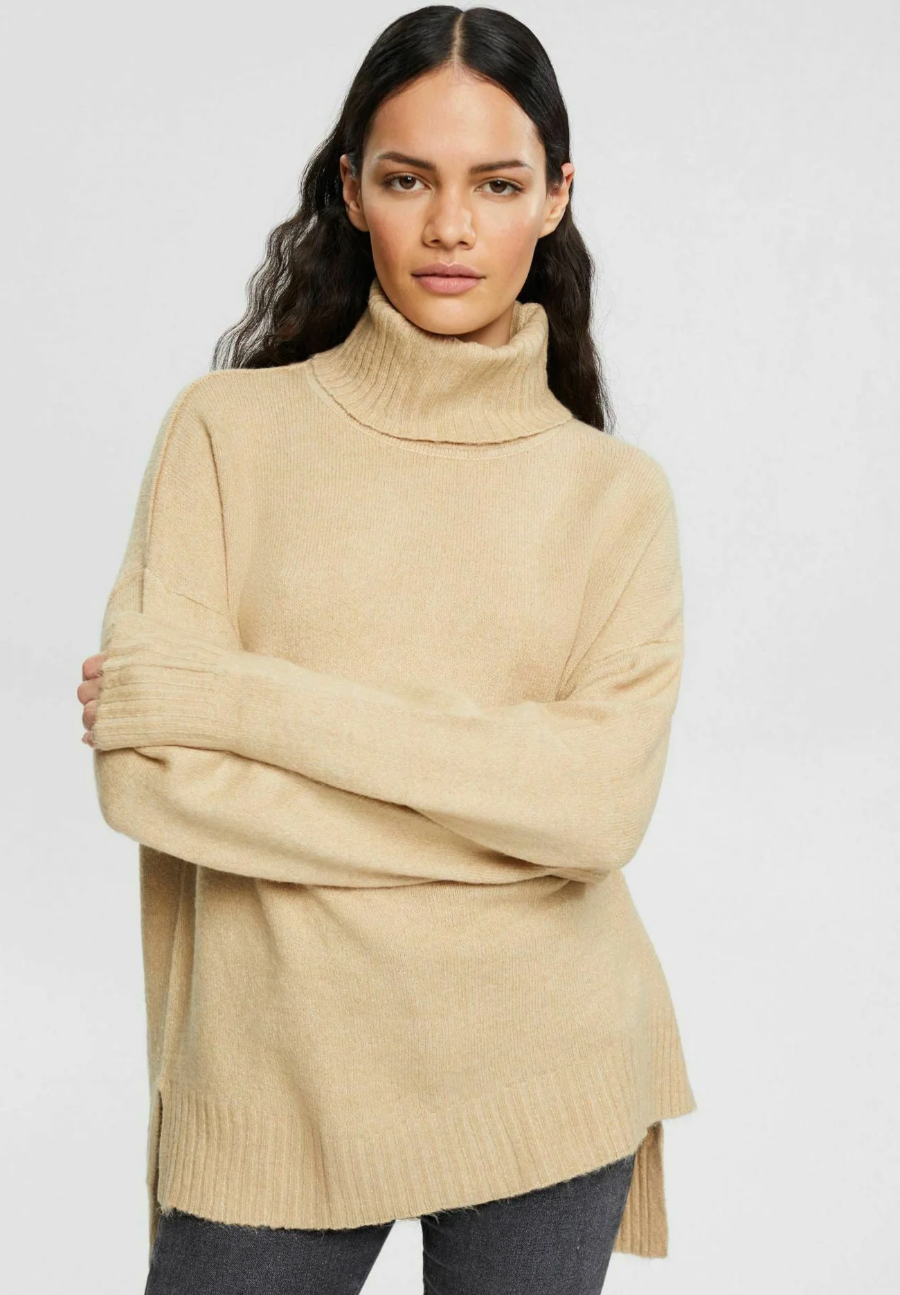 ESPRIT ROLLKRAGEN IN MOULINÉ - Neule 3 ESPRIT ROLLKRAGEN IN MOULINÉ - Neule