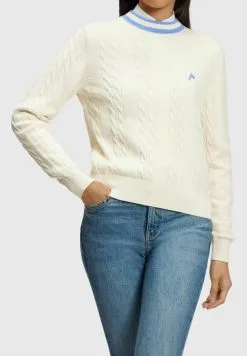 ESPRIT ZOPF MIT DELFIN-LOGO - Neule